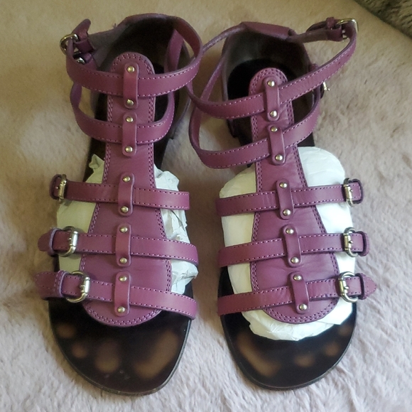 Giuseppe Zanotti Designs Gladiator Purple Strappy Sandals Size 38 - Picture 1 of 9